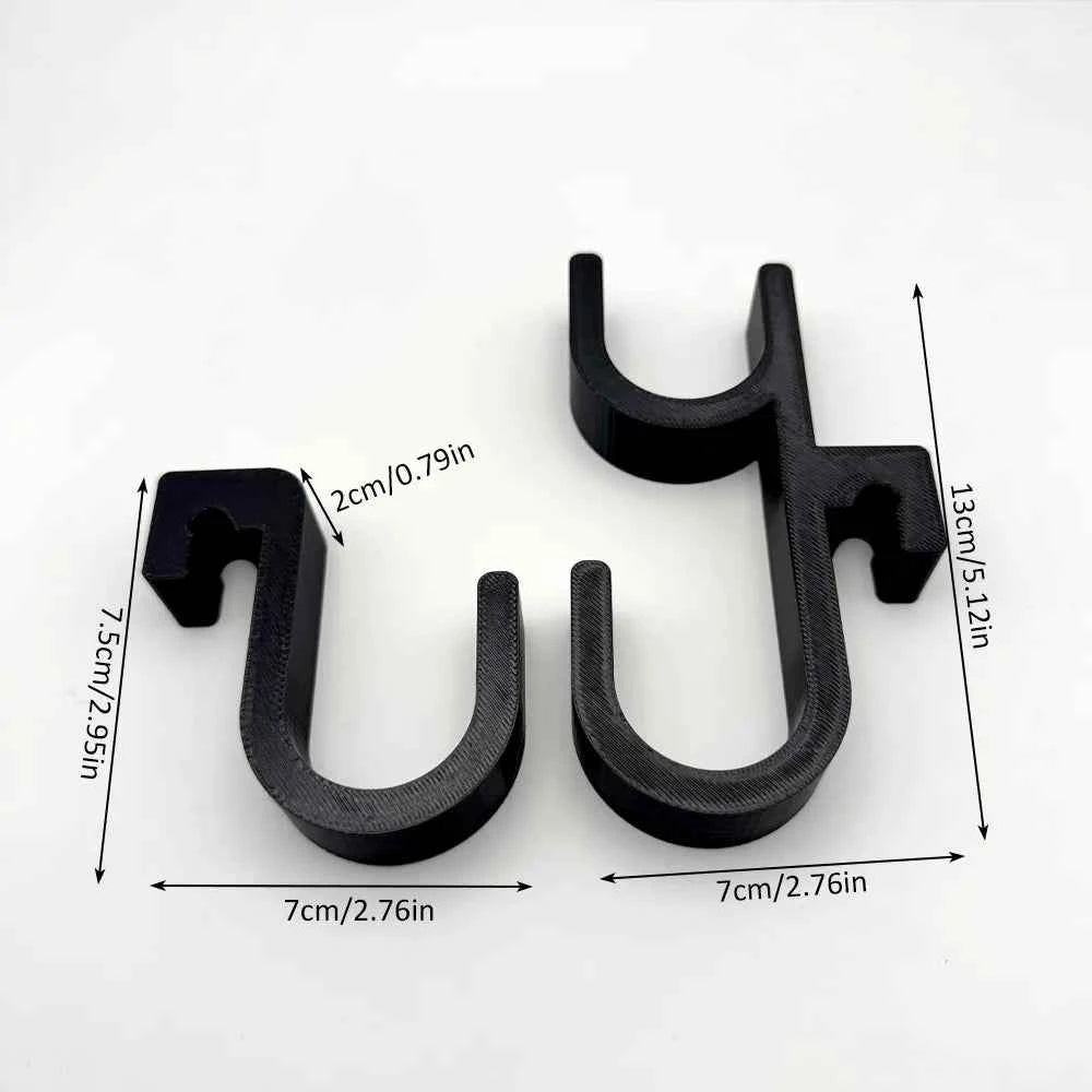 2Pcs Car Umbrella Hooks - Trunk Hangers, Universal for Sedans with No-Drill Installation, Multi-Functional Seat Back Storage Racks