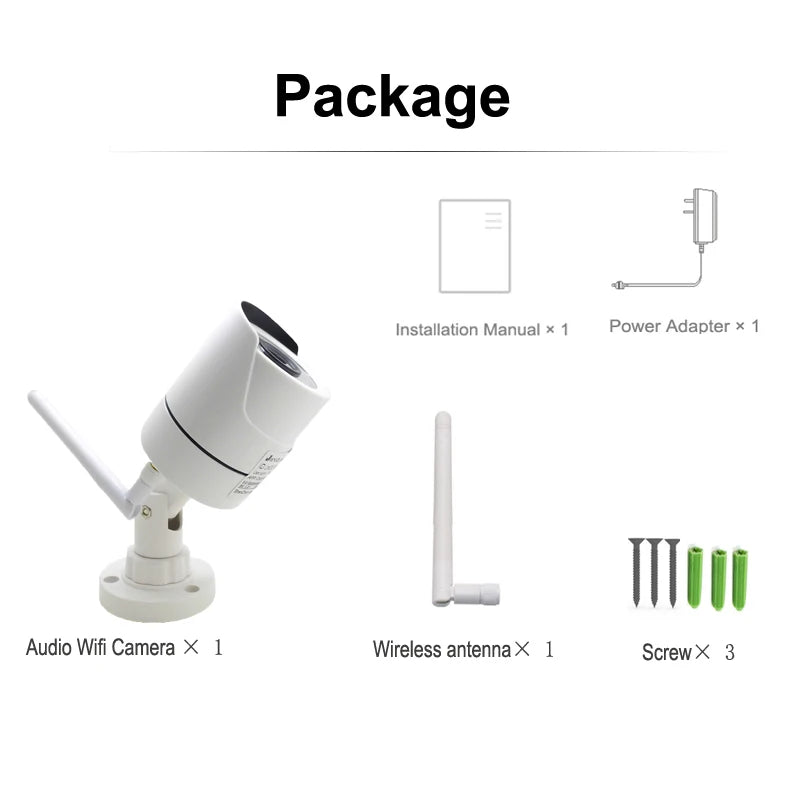 5MP Wireless Security Camera Outdoor WiFi Night Vision IP66
