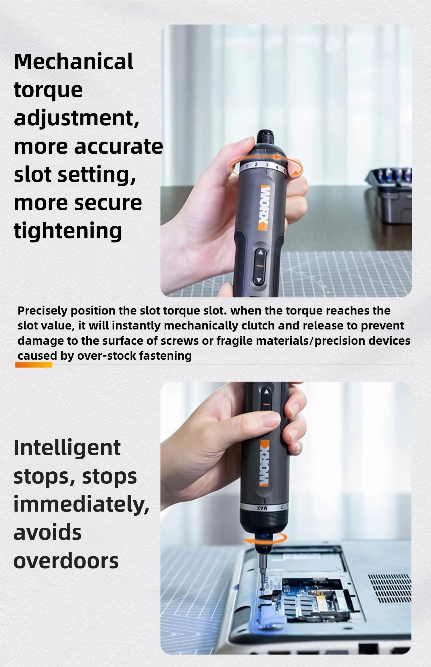 WORX 4V Electric Screwdrivers Set Automatic All-in-one Wireless Precision Screwdriver Household Hand Power Tools WX240 WX242