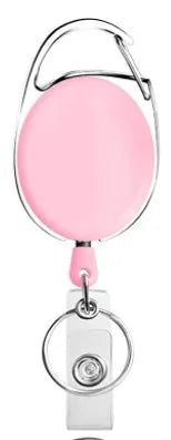 Retractable Badge Reel Holders, Metal Heavy Duty With Carabiner Belt Clip And Key Ring For ID Card Name Holder And Keychain