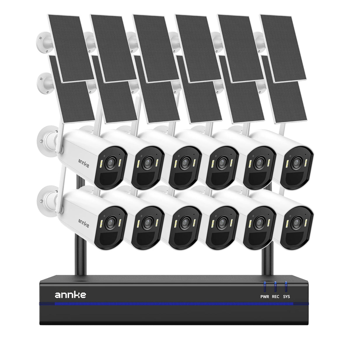 4MP Solar Wireless Security Camera System with 16CH NVR