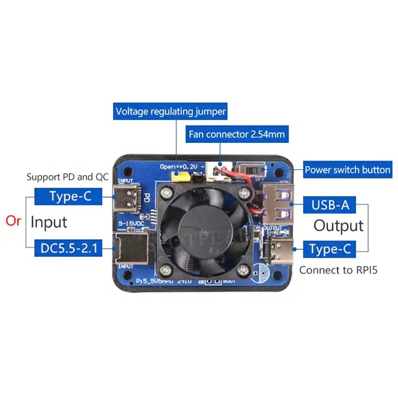 5V/5A PD-Leistungsmodul für Raspberry Pi 5
