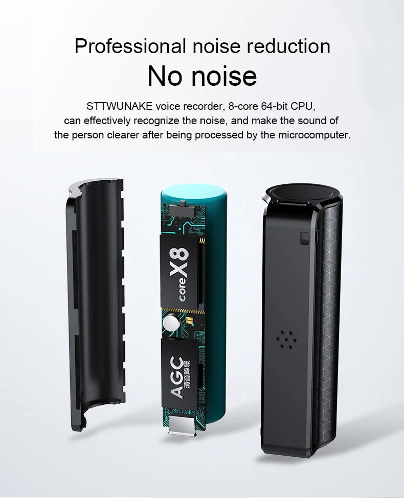 Mini Voice Activated Recorder 600 Hours Time Built-in Magnet Small Digital Audio Recording Device Sound Dictaphone