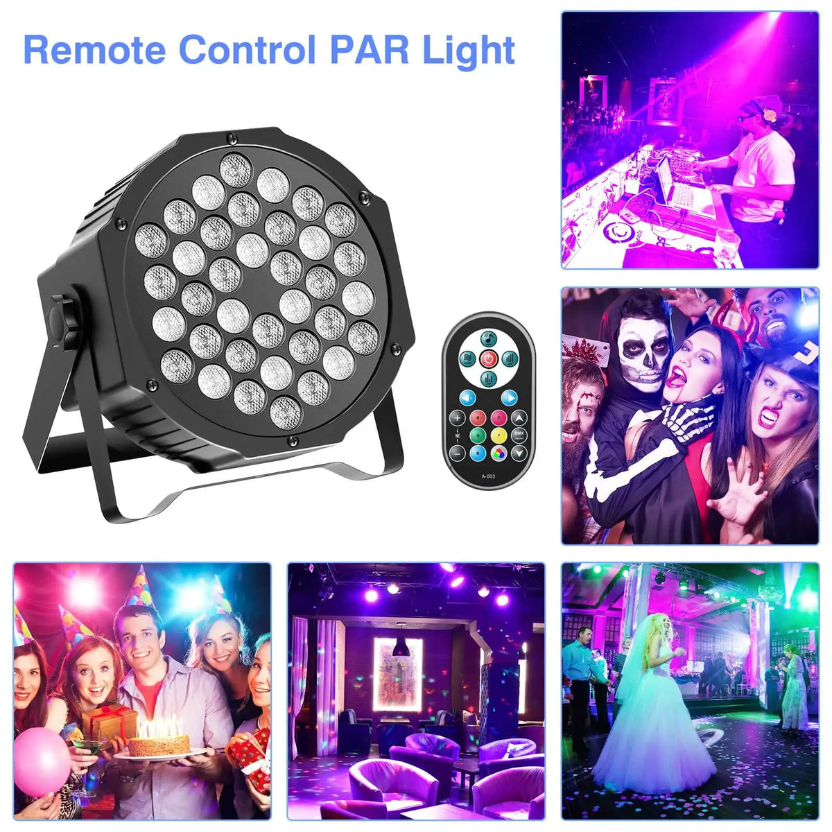 Par LED DMX RGB 2-Pack per Palco 36 LED