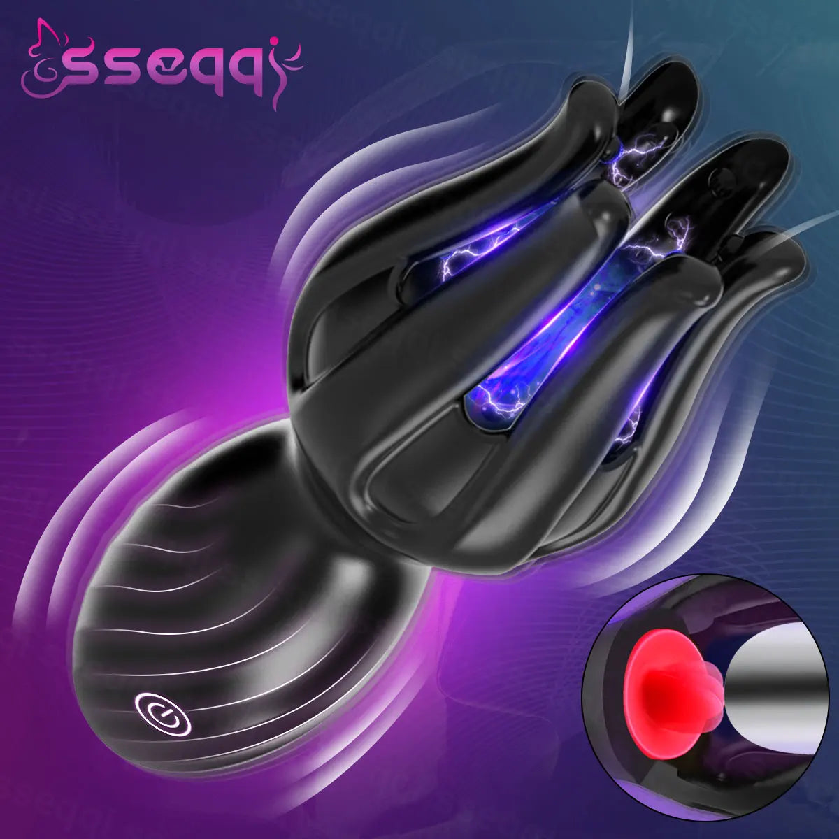 Glans Trainer for Men Powerful Vibrating Penis G Spot Masturbator Soft Fingertip Prolong Endurance Massage Vibrator Erotic Toys