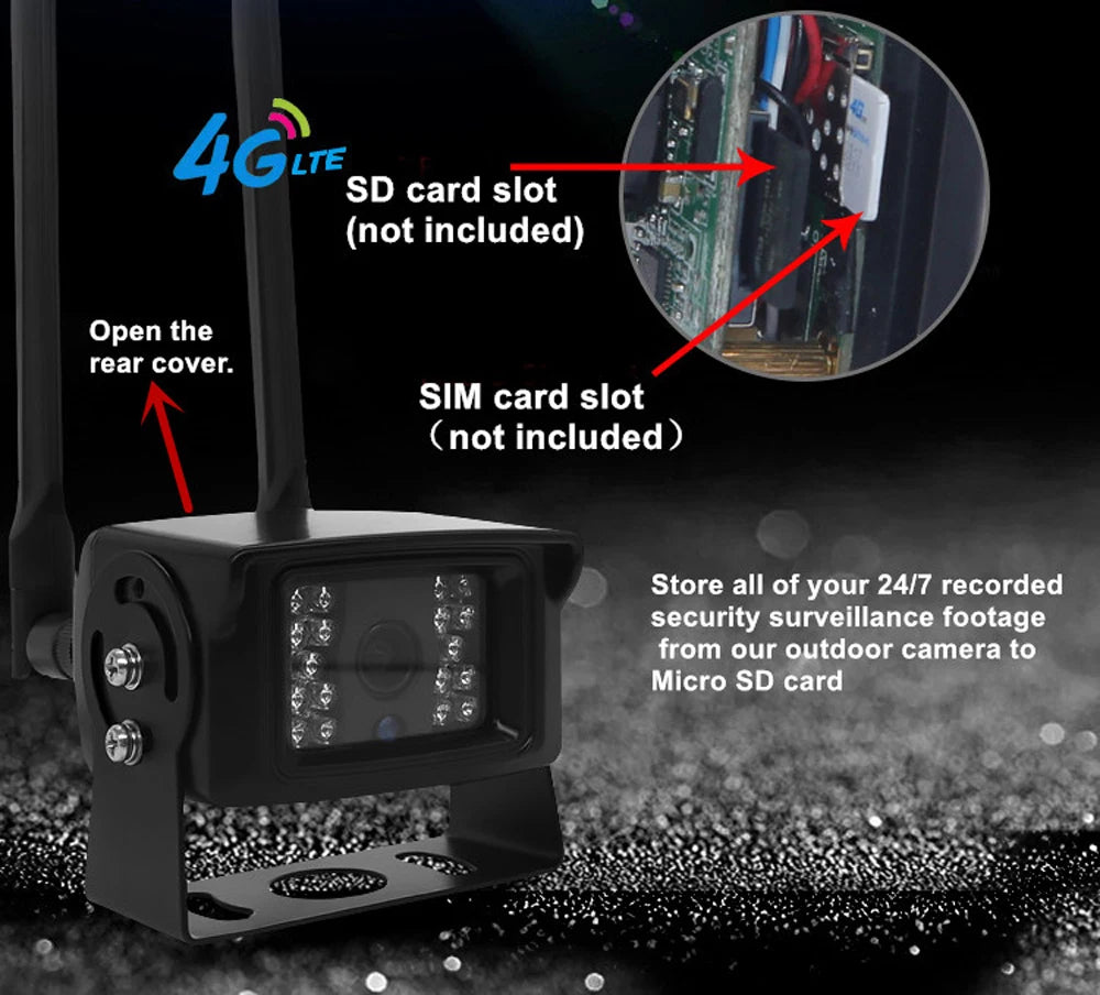 Caméra de sécurité extérieure étanche 4G avec carte SIM