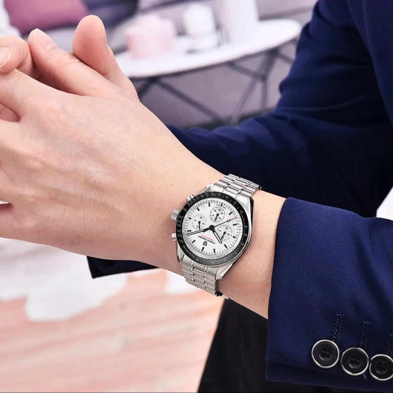 Pagani Design Moonwatch Chronograph Quartz Men's Steel Watch