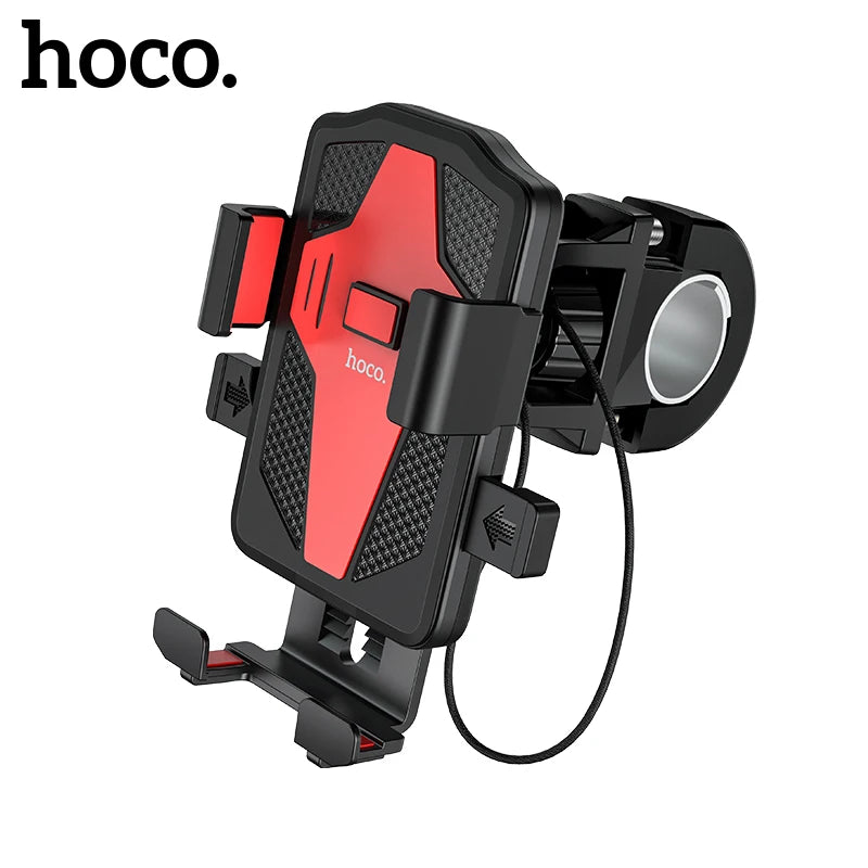 HOCO Motorcycle Bicycle Phone Holder For iPhone 11 Pro Xiaomi Universal Phone Holder Bike Handlebar Clip Stand GPS Mount Bracket