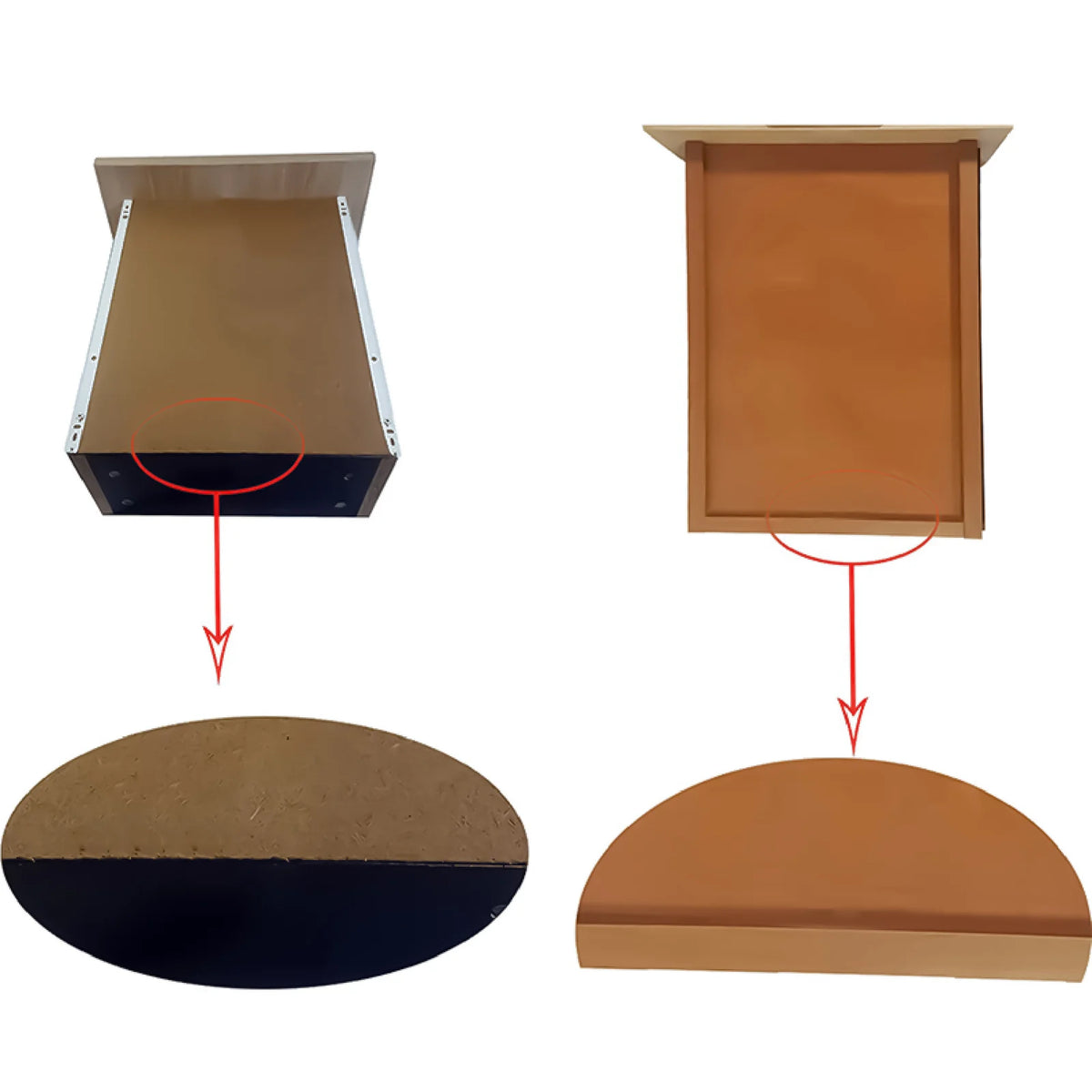 Kit de suportes de apoio e reforço para gavetas metálicas