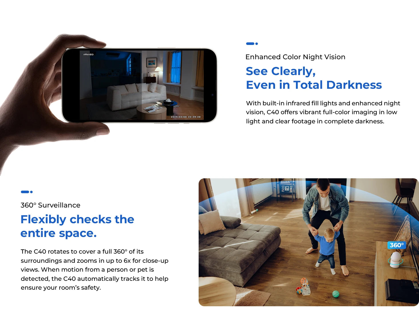 IMILAB C40 8MP Smart Indoor Camera with 360° Tracking