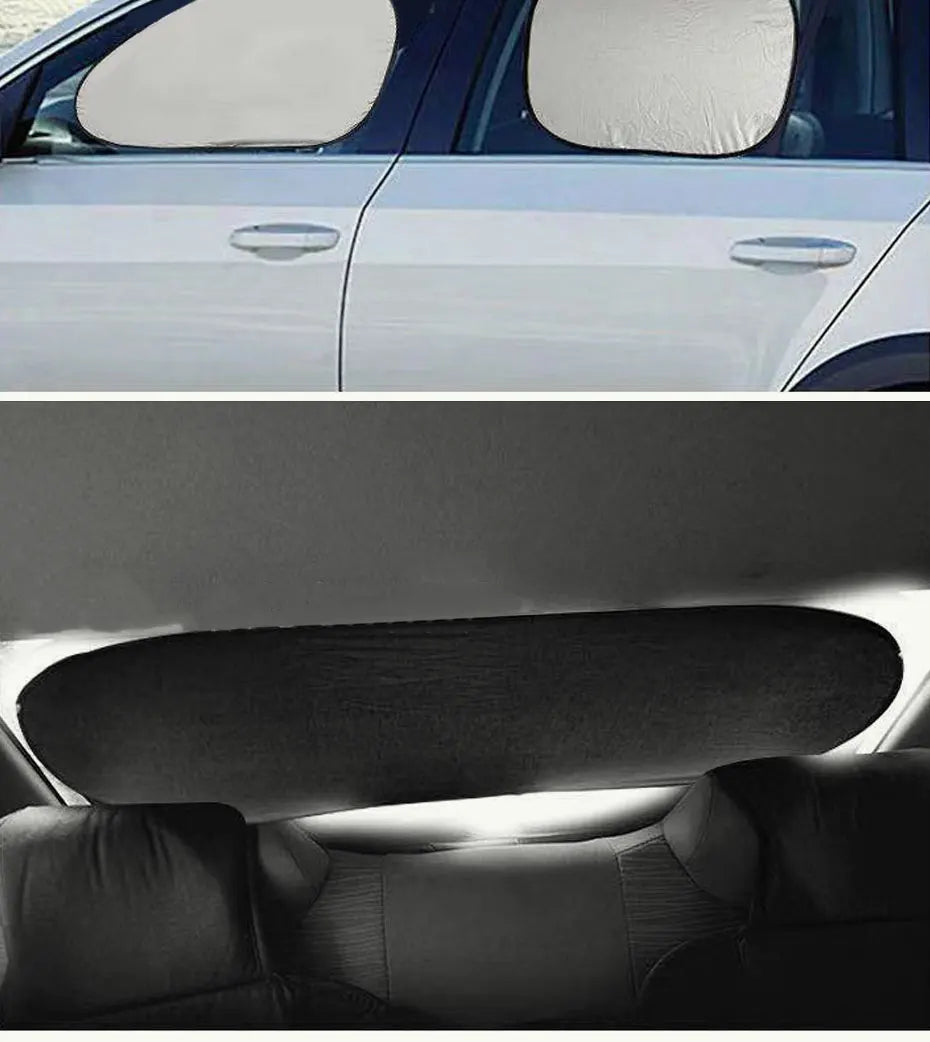 SEAMETAL Car Side Window Sun Shade Polyester Sun Protection Cover for Baby Foldable Rear Windshield Sunshade UV Blocker Curtains