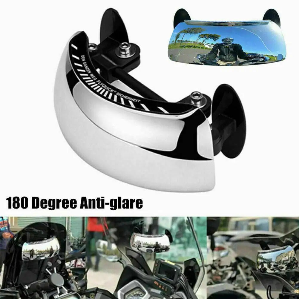 Motorcycle front gear wind wide-angle rearview mirror large field of view blind spot 180 degree reflective reversing mirror