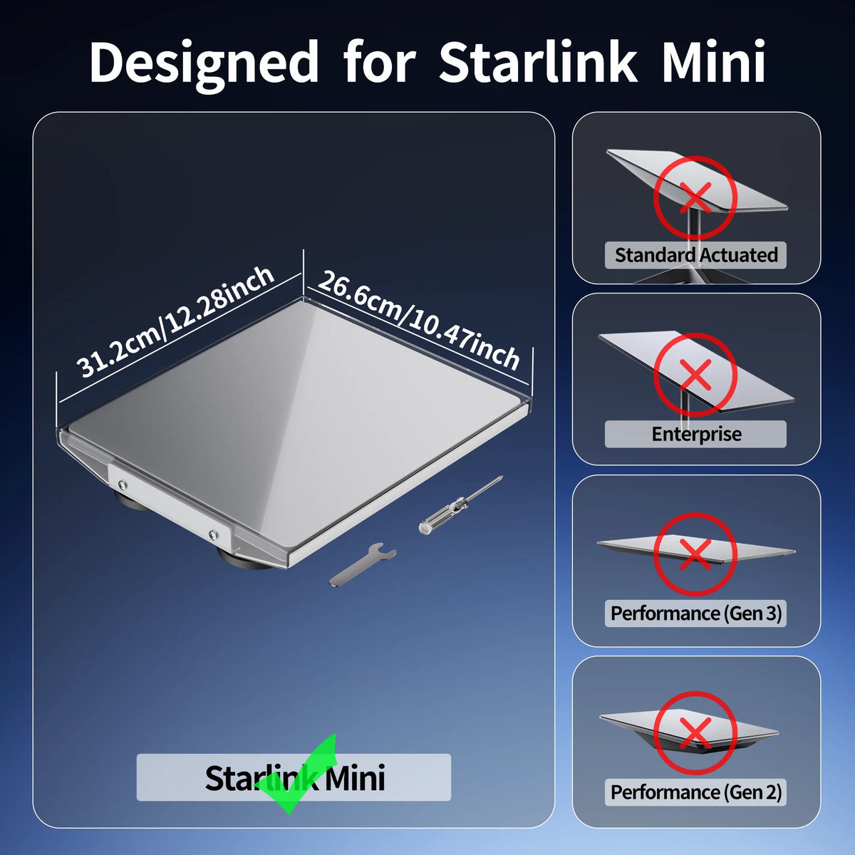 Magnetische Fahrzeughalterung für Starlink Mini mit Abdeckung