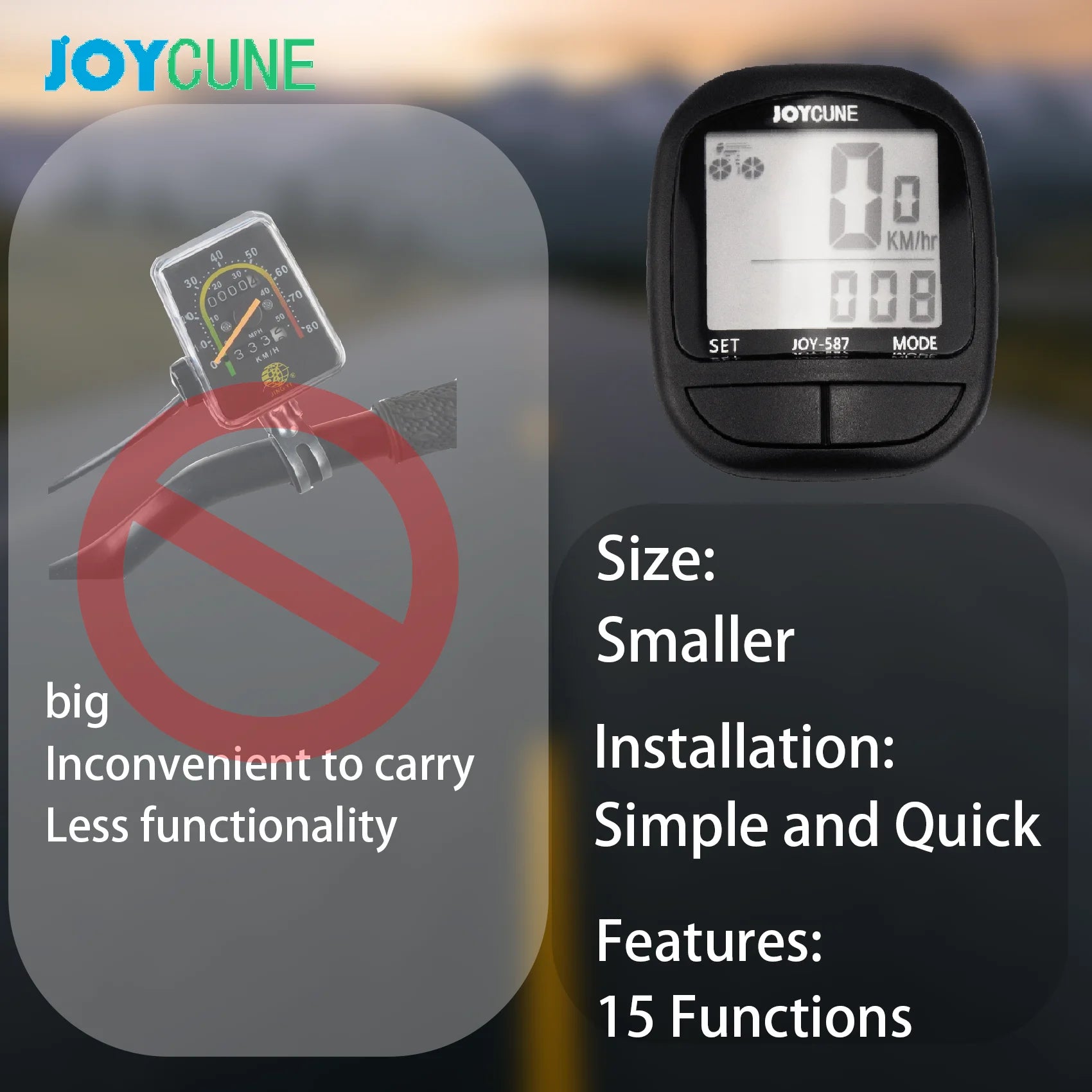 Bike Computer Bicycle Waterproof Wired Speedometer and Odometer Stopwatch Cycle Bike Computer with LED Display for Cycle Match