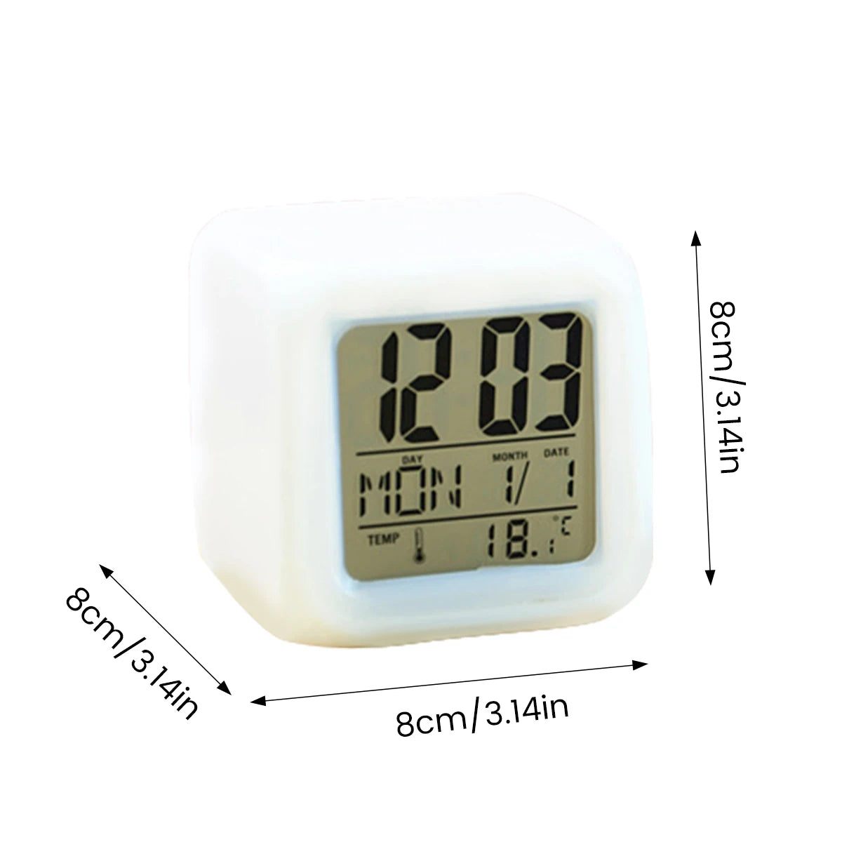 Digital Bedside Alarm Clock - Battery Options