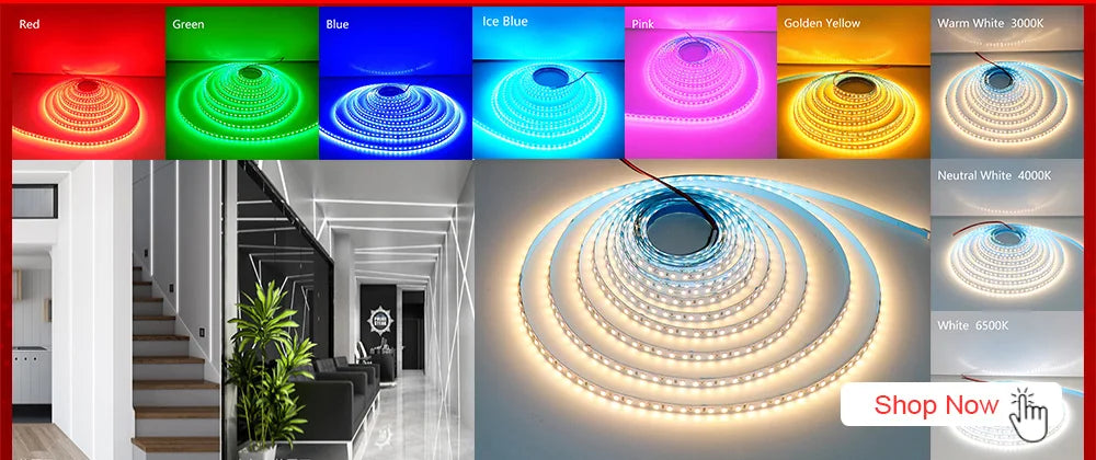 Flexible White LED Strip - 12V / 24V Options