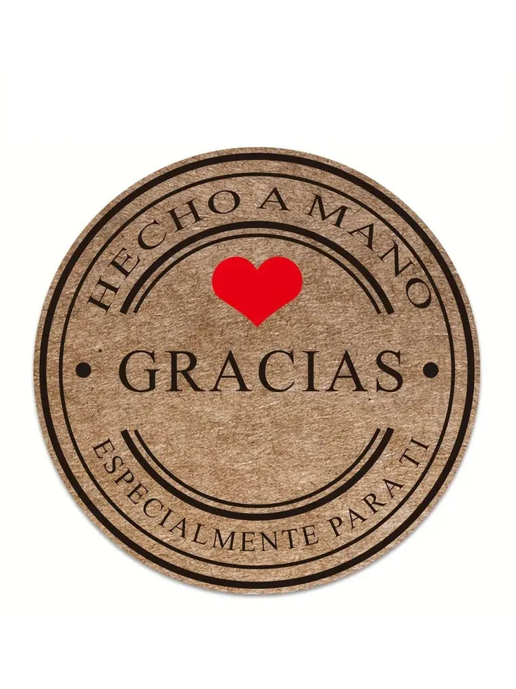 Kraft Gracias Thank You Labels Stickers