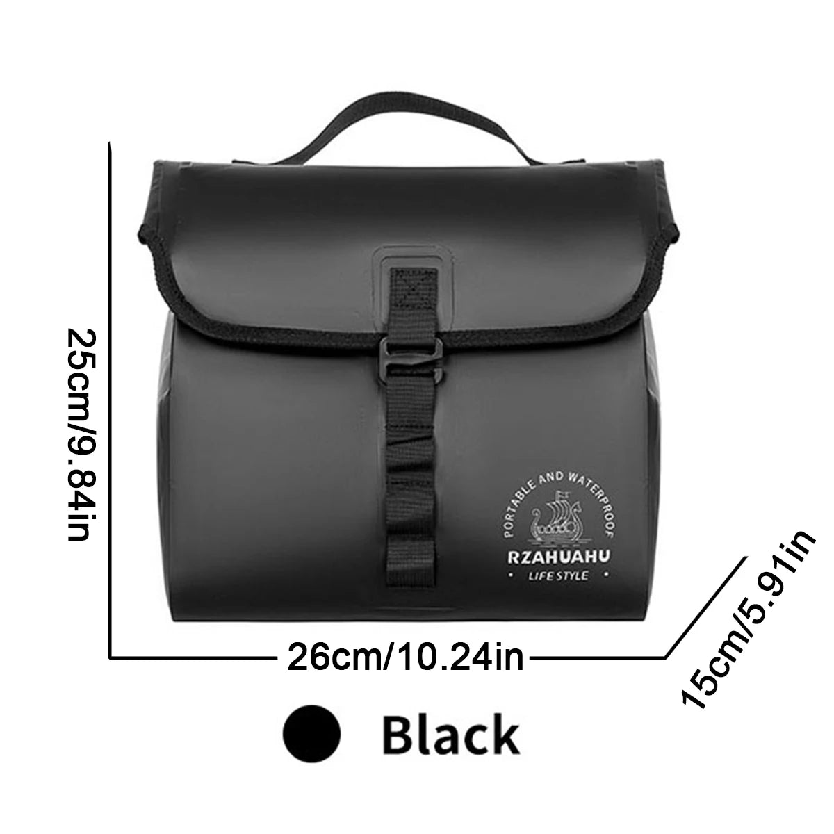Rainproof Bicycle Handlebar Bag for Front Bars or Rear Rack