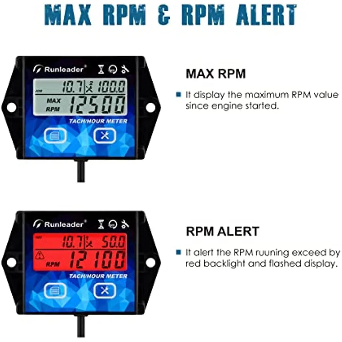 RL-HM011HB Engine Tachometer & Hour Meter with Backlight