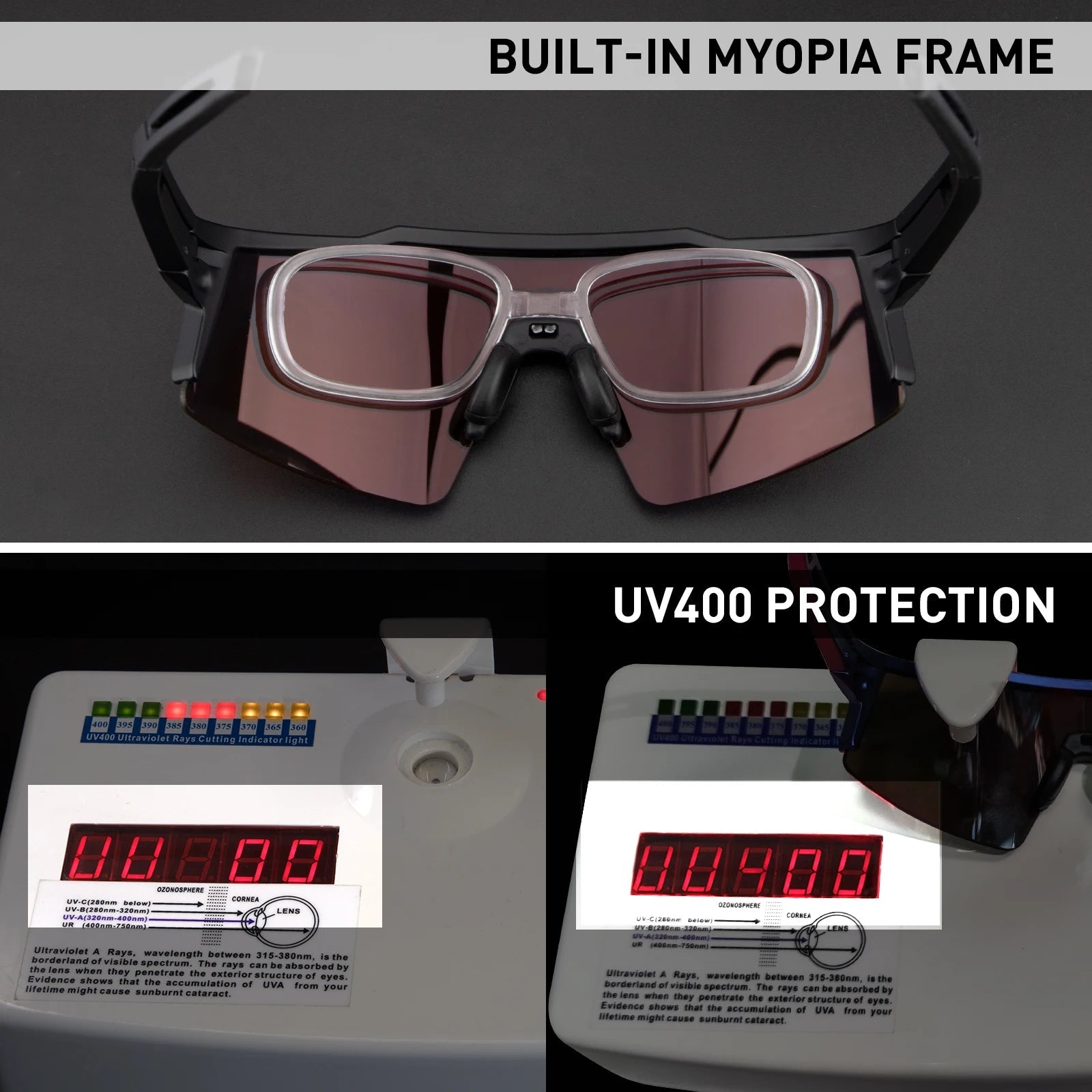 Kapvoe Bicycle Cycling Sunglasses Polarized Cycling Glasses Bike MTB UV400 Mountain Men/Women Eyewear Outdoor Sport Goggles