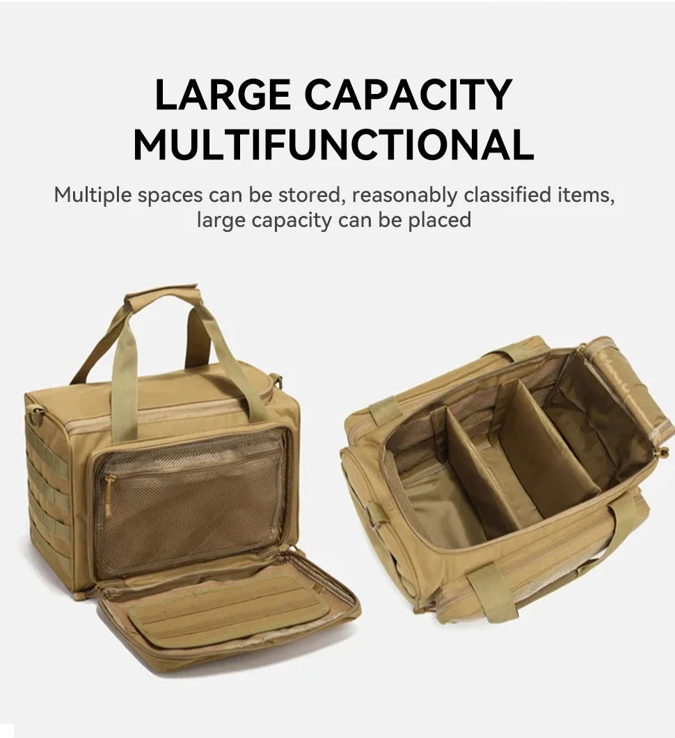 Tactical Gun Range Bag with Padded Compartments