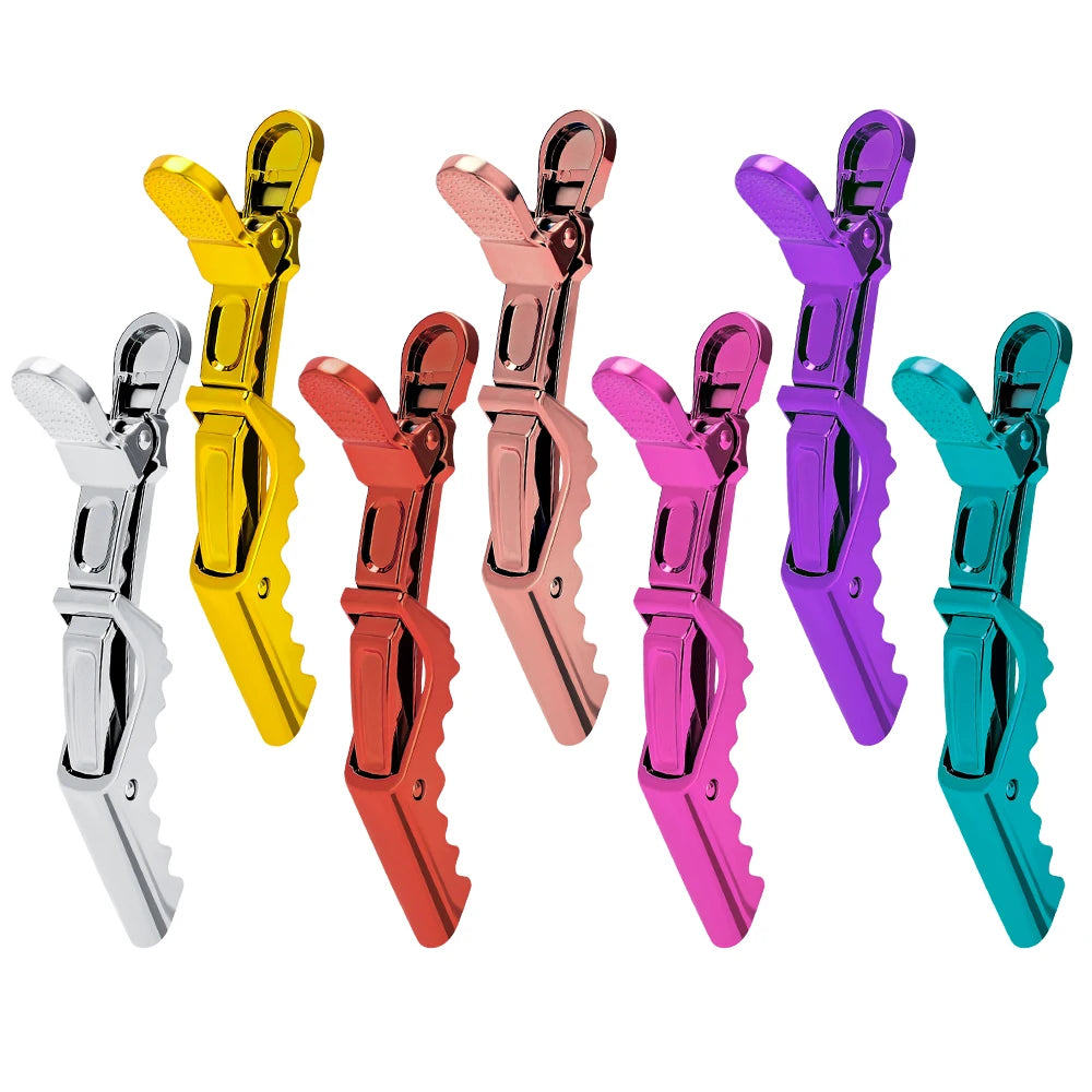 Nouveau lot de 6 pinces à cheveux professionnelles en forme de pince de crabe, antidérapantes, pour salon de coiffure