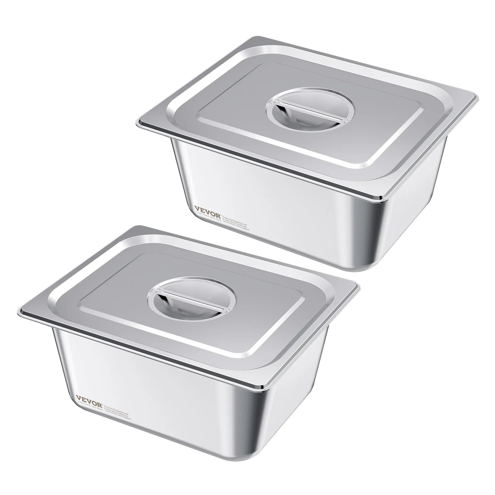 Stainless Steel Hotel Pan 1/2 Size Steam Table Pans Set
