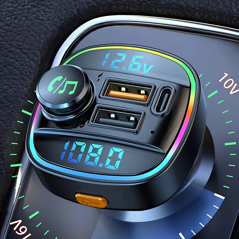 Bluetooth 5.0 FM vysielač Handsfree car radio modul MP3 prehrávač s 22.5W USB Superrýchlym nabíjaním adaptér do auta
