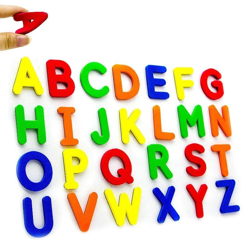 ABC Magnetic English Letter Magnetic Stickers Refrigerator Stickers Educational Children's Toys Christmas Gift
