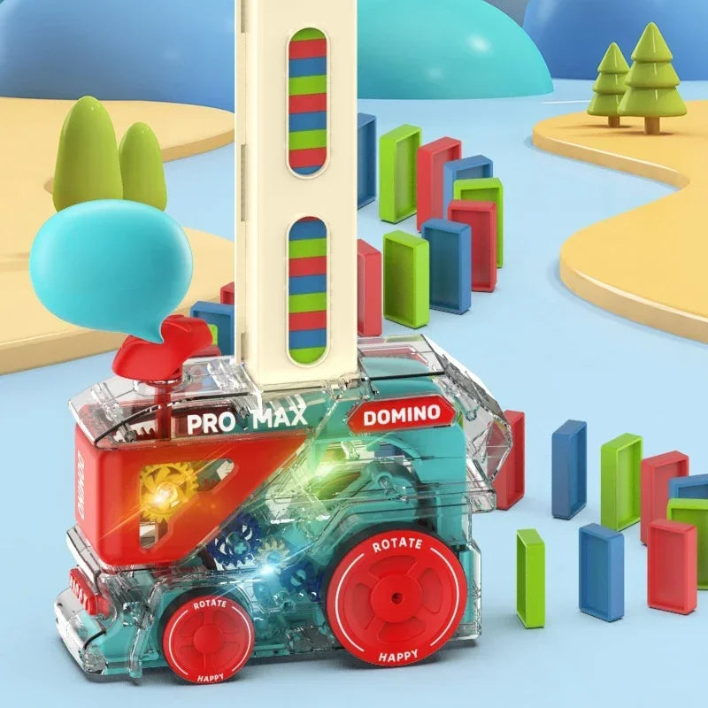Automatický vláček na pokládání domino s 60 domino
