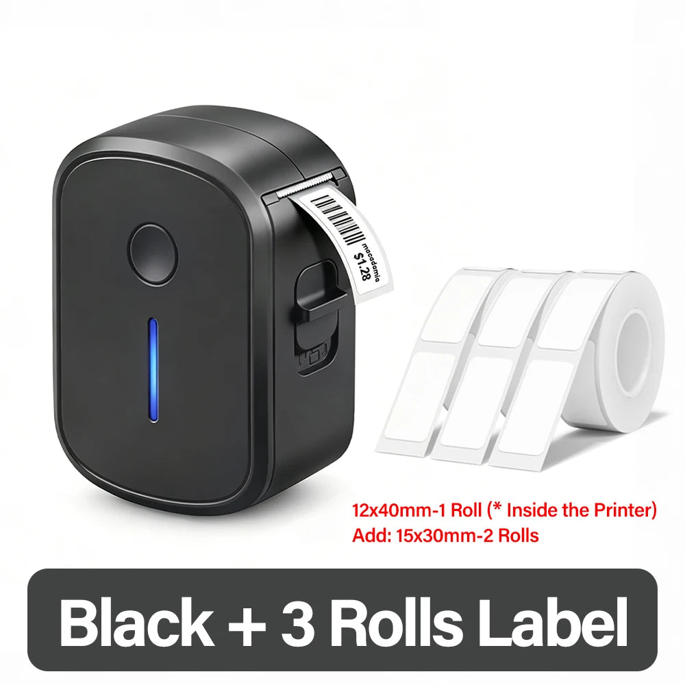Prenosný mini tlačiareň štítkov Bluetooth bez atramentu samolepiace termálne štítky tlačiareň etikietka mini tlačiar