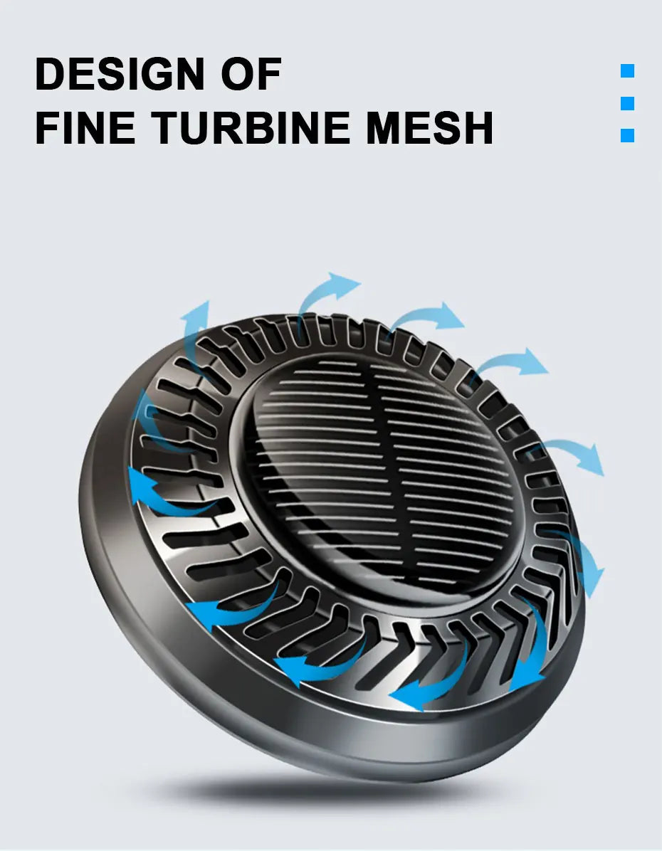SEAMETAL Solar Air Freshener for Car Auto-Rotating Essential Oil Diffuser Dashboard Perfume Car Interior Accessories Remove Odor