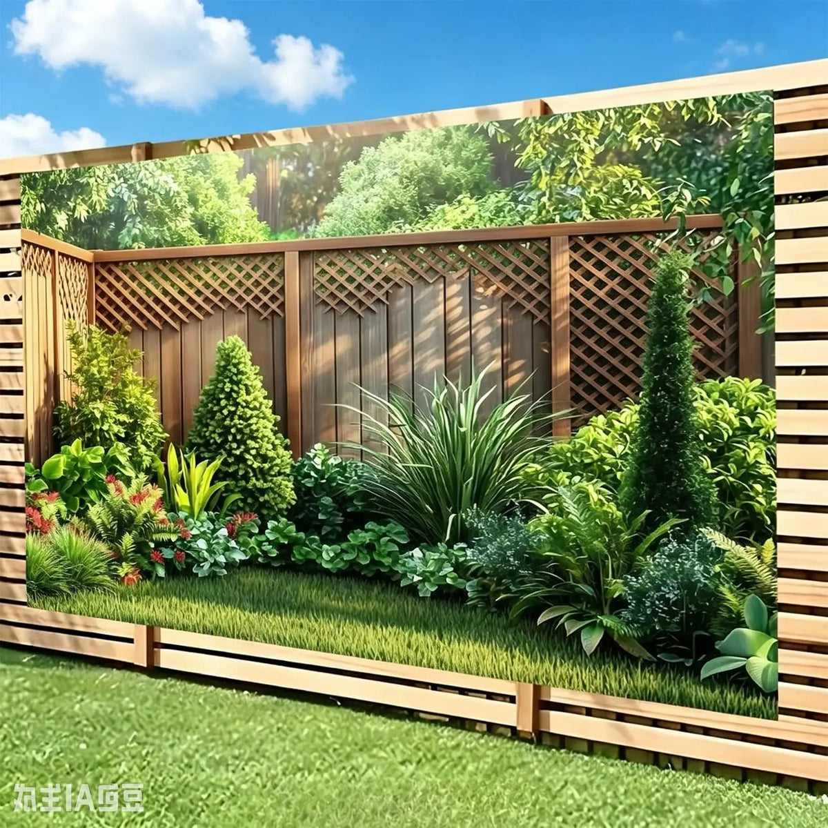Greenery Print Photography Backdrop, 210 × 150cm