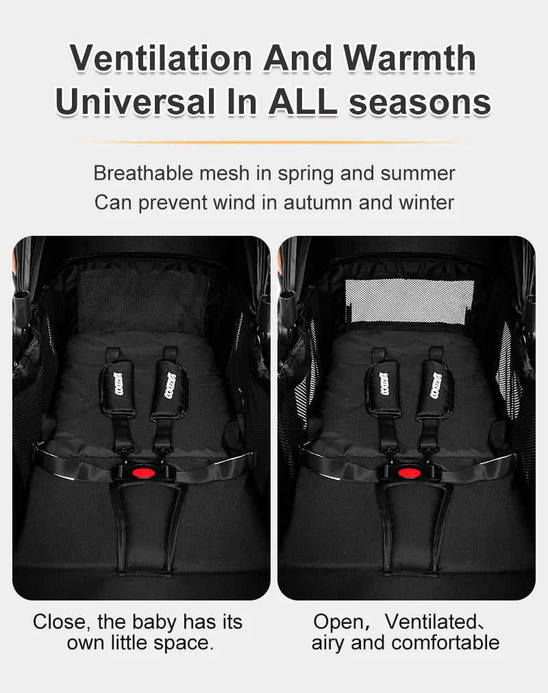 Luxury Baby Stroller 3‑in‑1 Travel System With Car Seat