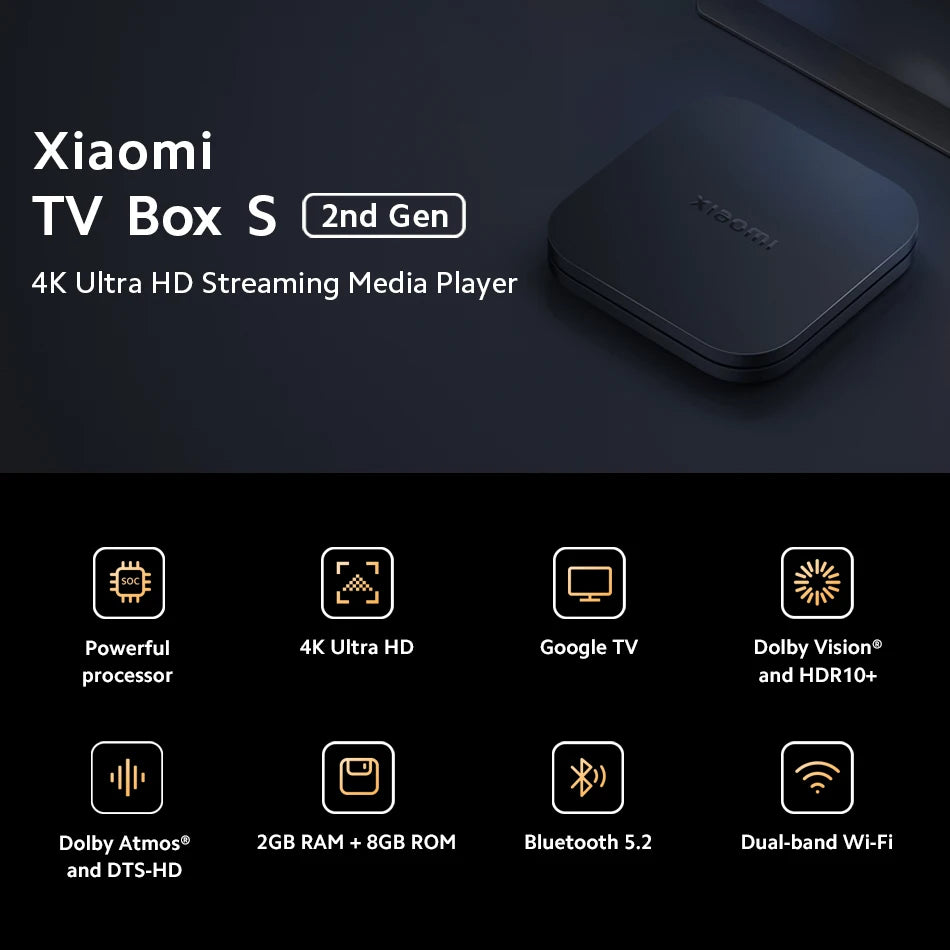 Xiaomi Mi TV Box S 2nd Gen Global Version Smart TV Box