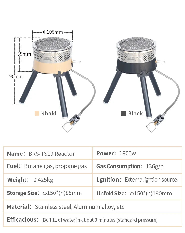 1900W Backpacking Gas Stove System for Fast Outdoor Cooking