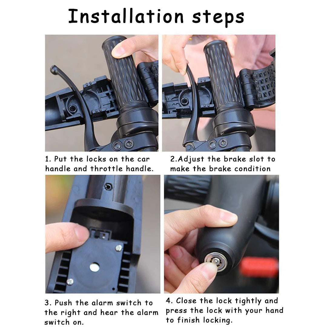 Brake Lever Handlebar Lock for Motorcycle, Scooter and ATV