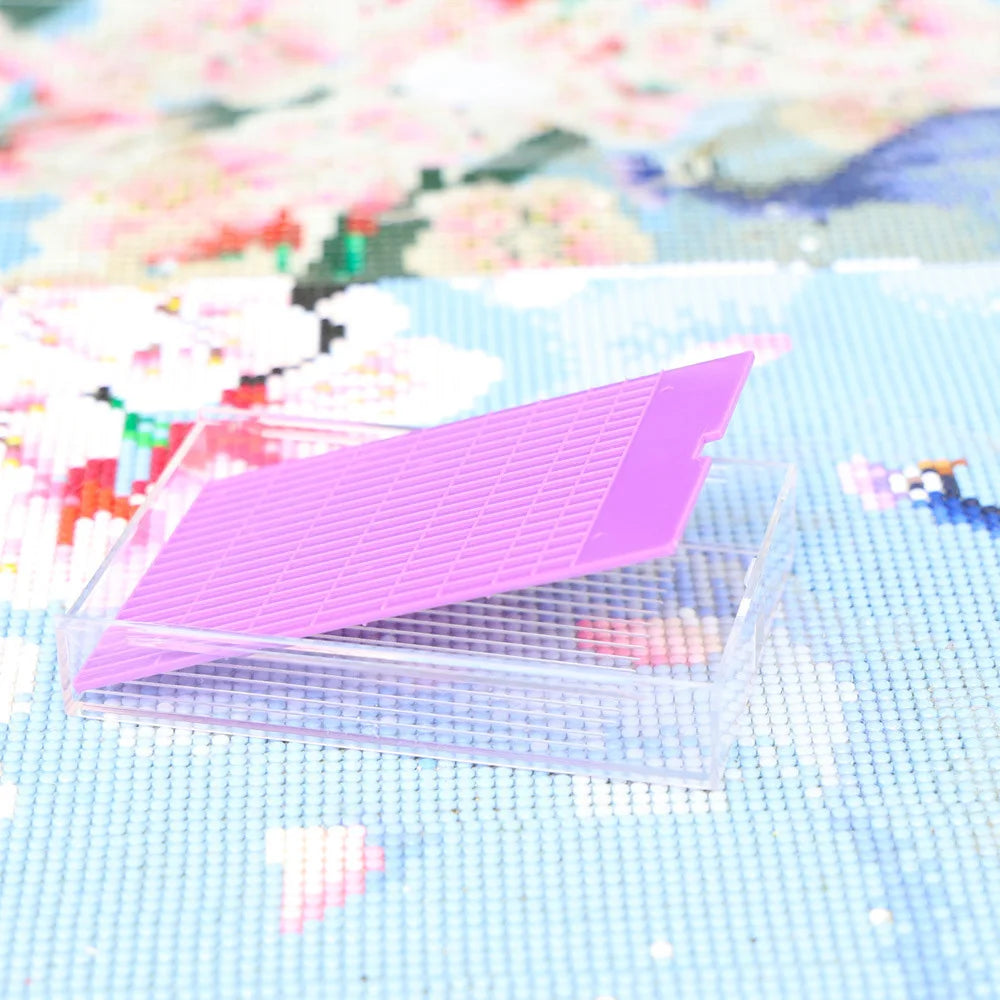 Tava pentru pictură cu diamante cu capac — 10 × 7 × 1.8 cm