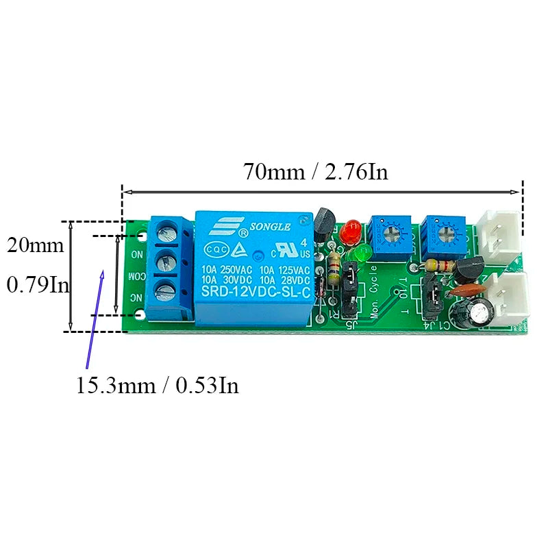 Adjustable Cyclic Timer Relay Module