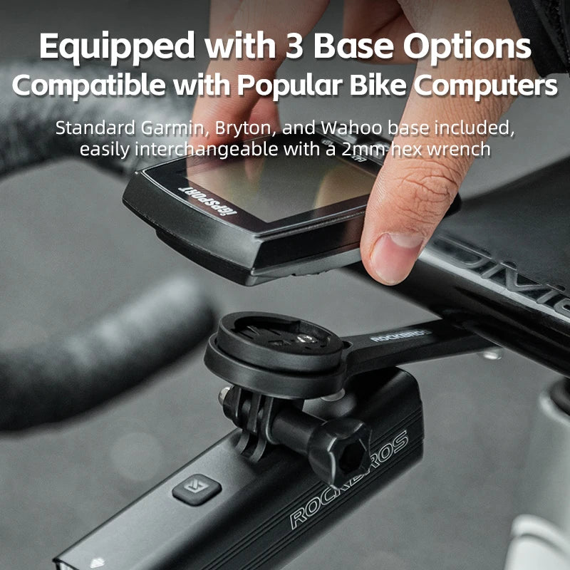 Bike Computer & Front Lamp Mount Bracket for Garmin Bryton