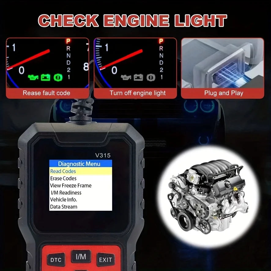 V315 OBD-II/EOBD Handheld Engine Fault Code Reader