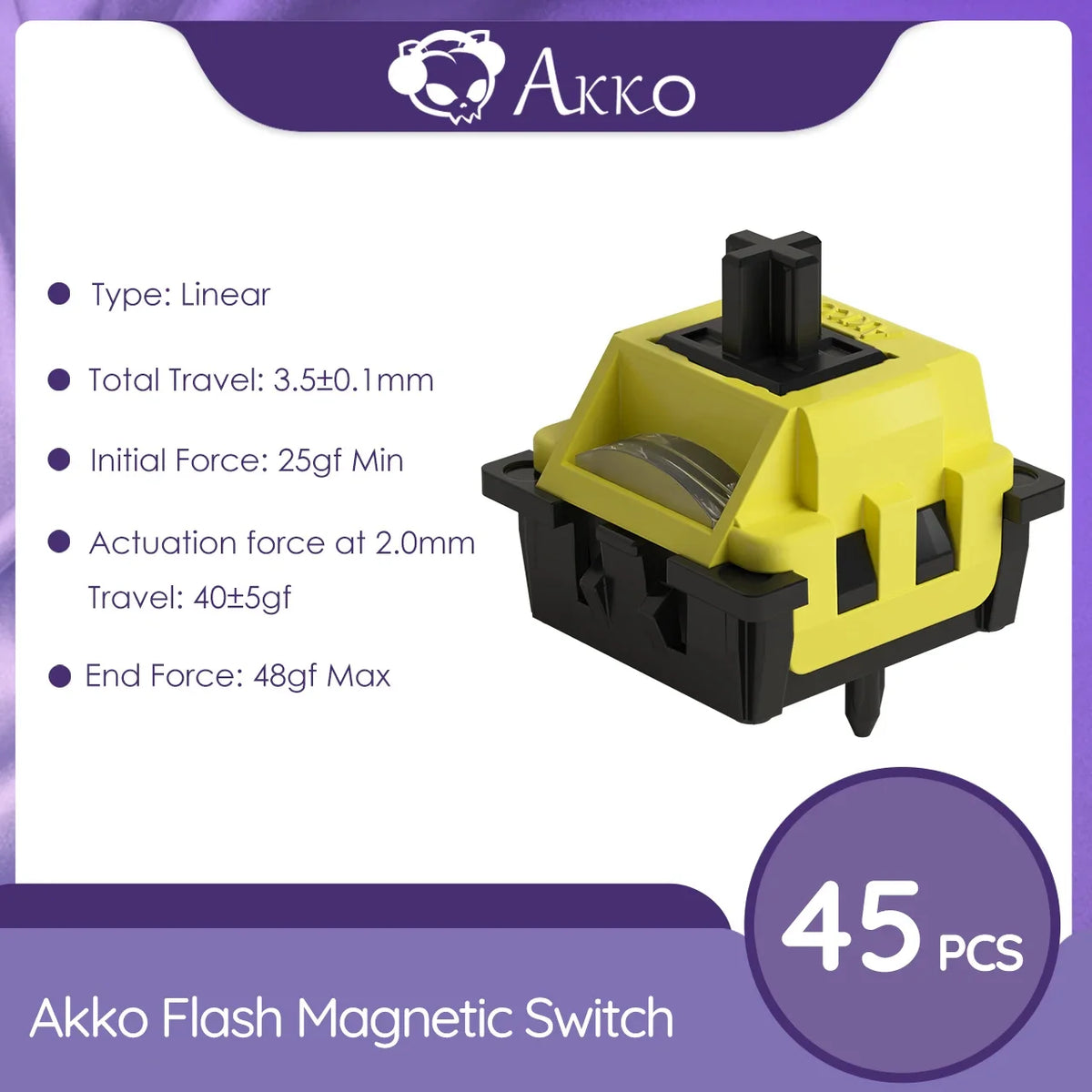 Akko Flash magnetické lineárne spínače, 25 gf, balenie 6 alebo 45 kusov