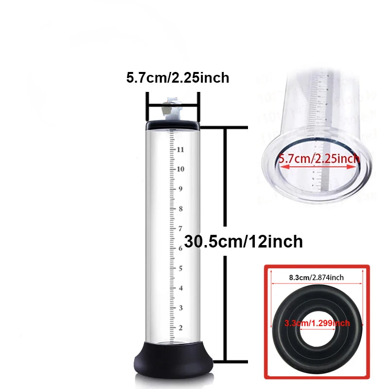 Acrylic Penis Pump Manual Vacuum Penis Enlarger