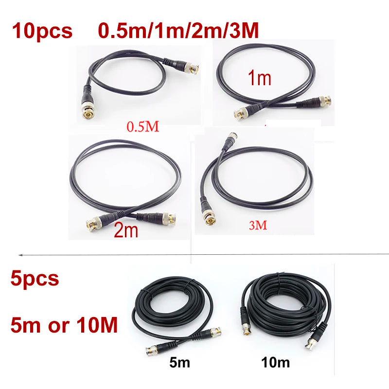 BNC Male-to-Male CCTV Cables, Multipack