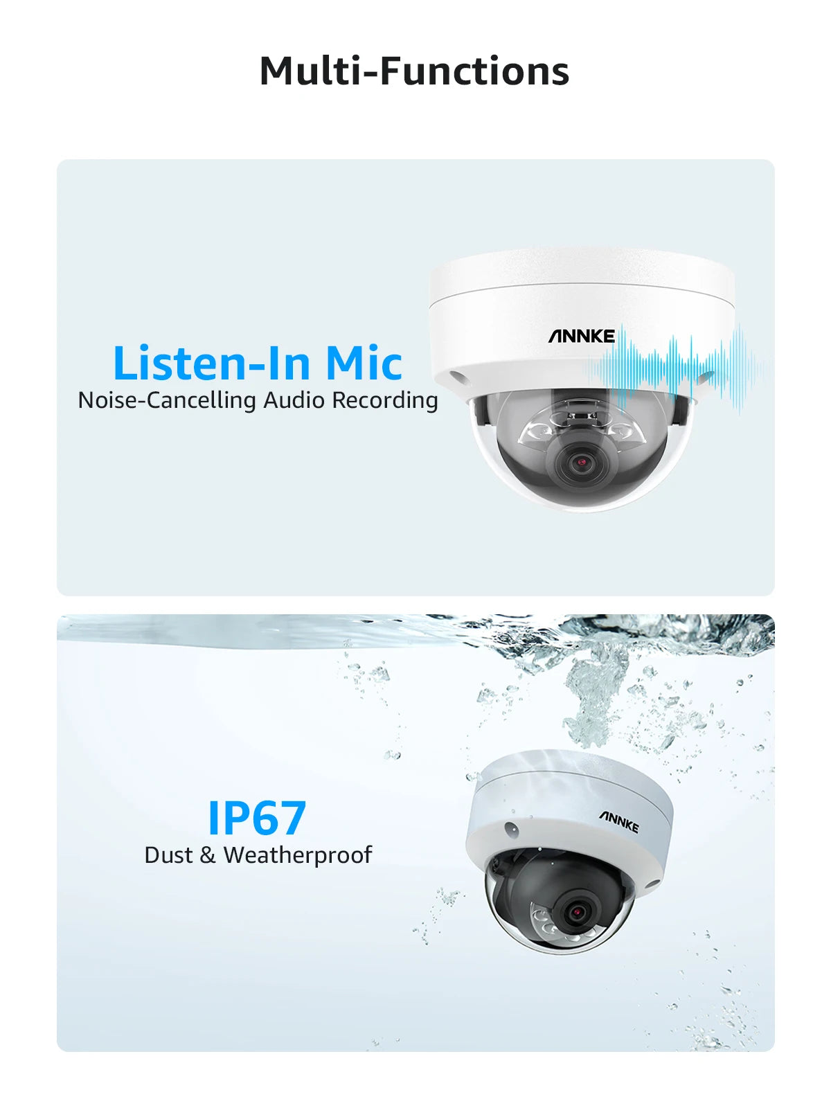 ANNKE 4K PoE NVR Security Camera System with Audio