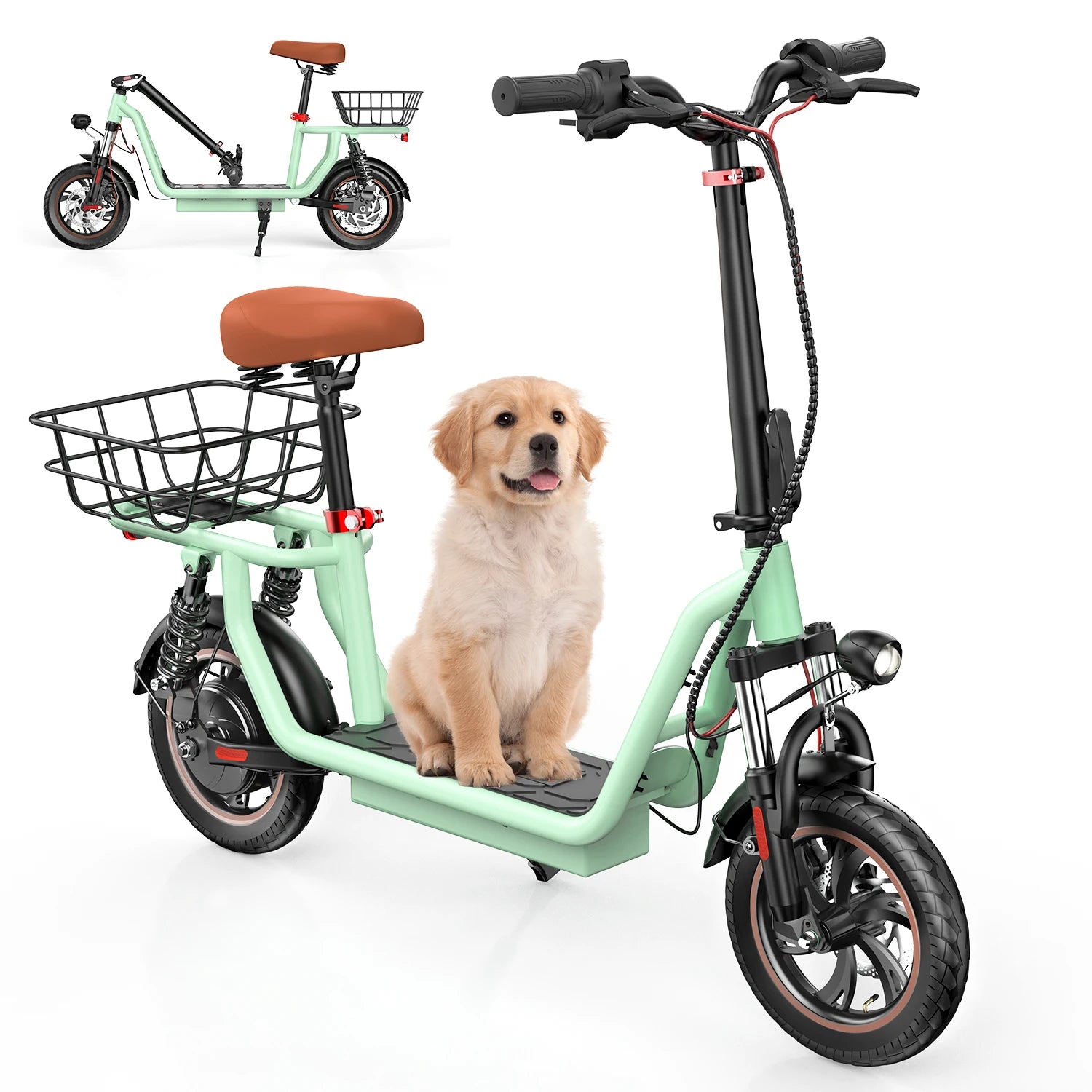 iScooter i12 Electric Scooter with Seat and Basket