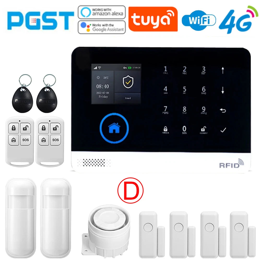 Home WiFi Security Alarm System with Door and Motion Sensor