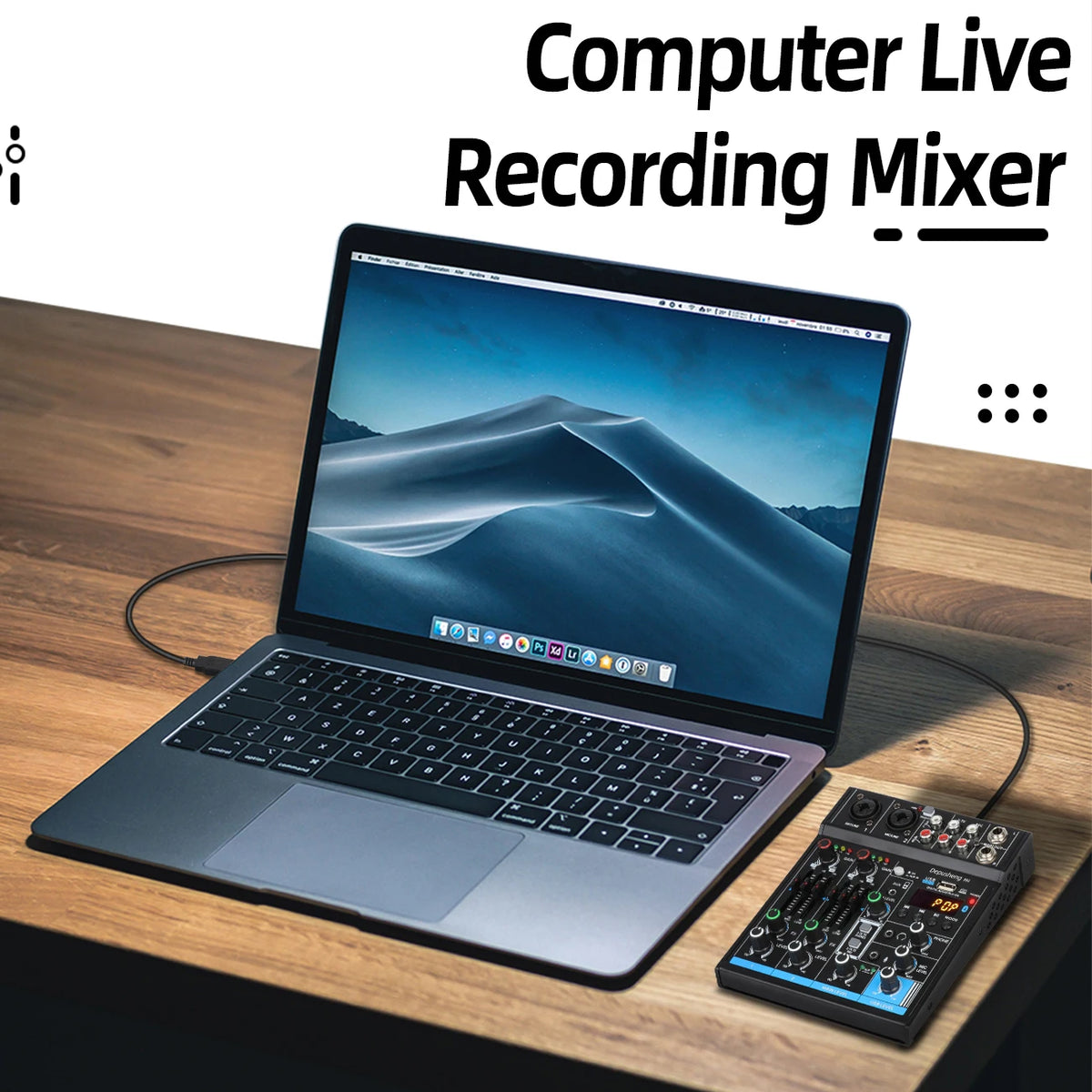 Table de mixage audio USB à quatre canaux M4