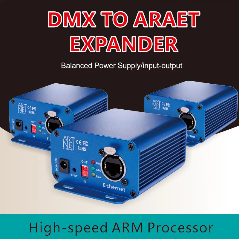 Interfaccia Ethernet Art-Net a DMX per illuminazione