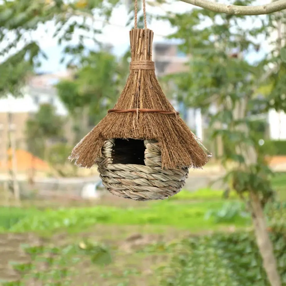Handwoven Hanging Grass Bird House